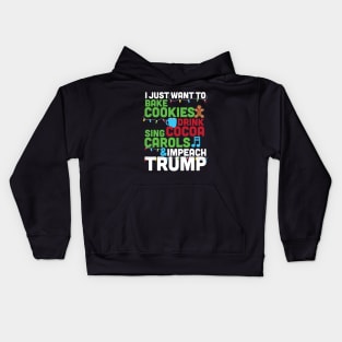 Impeach Trump Christmas Funny Anti Trump Traditions Kids Hoodie